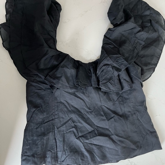 NWT J Crew Double Ruffle Cotton Voile Top size 14 - Picture 3 of 4
